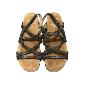 Dansko Women's Jovie Coffee Swirl Leather Slingback Strappy Sandals Size 38/7.5